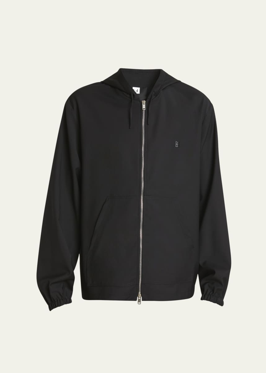 Givenchy Men's 4G Virgin Wool Zip-Front Hoodie