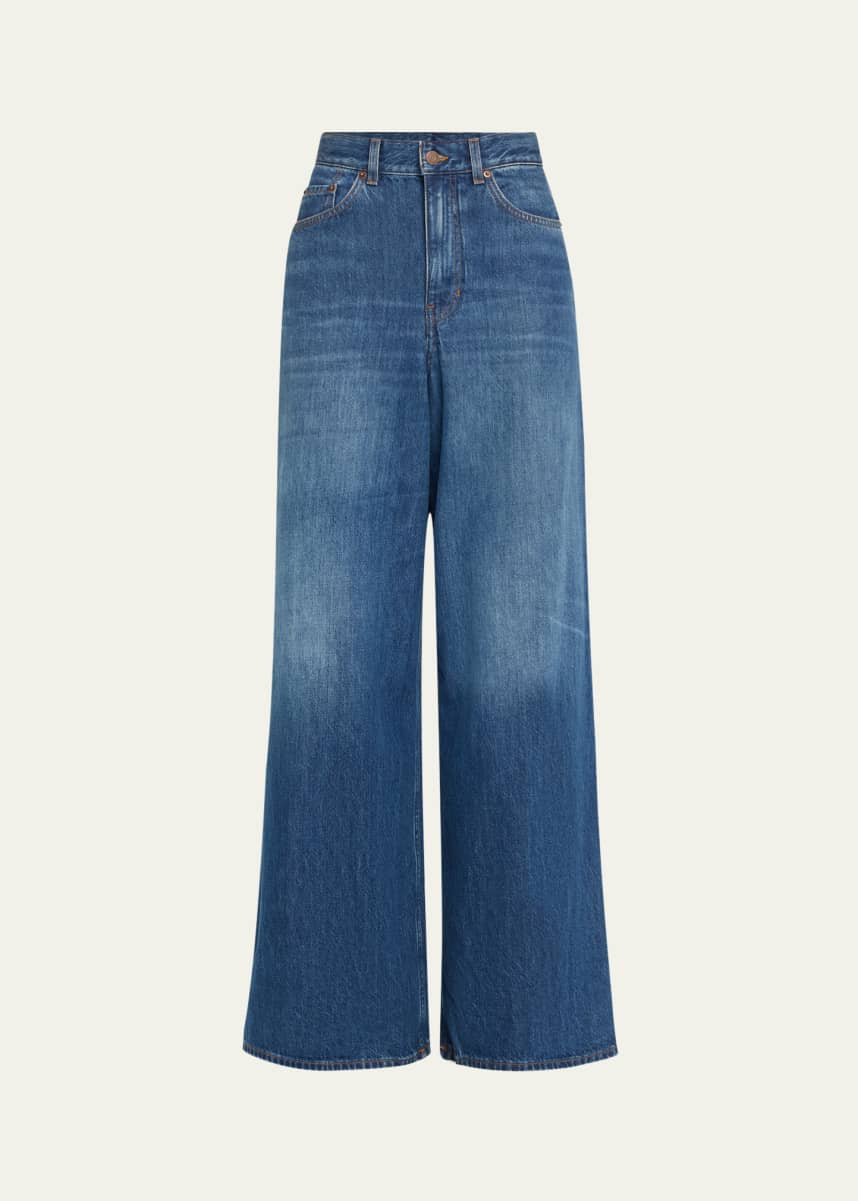 Chloe Wide Leg Denim Trousers