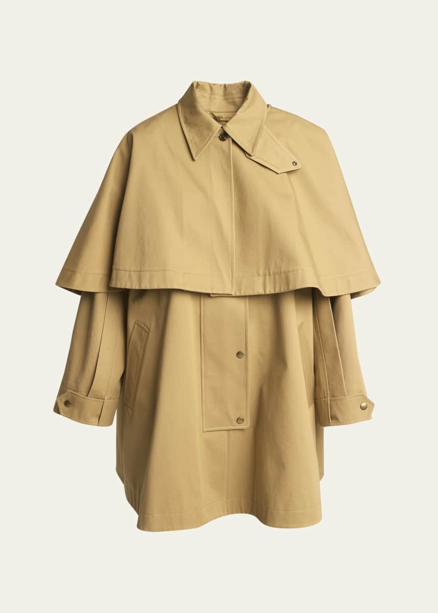 Chloe Gabardine Cape Coat
