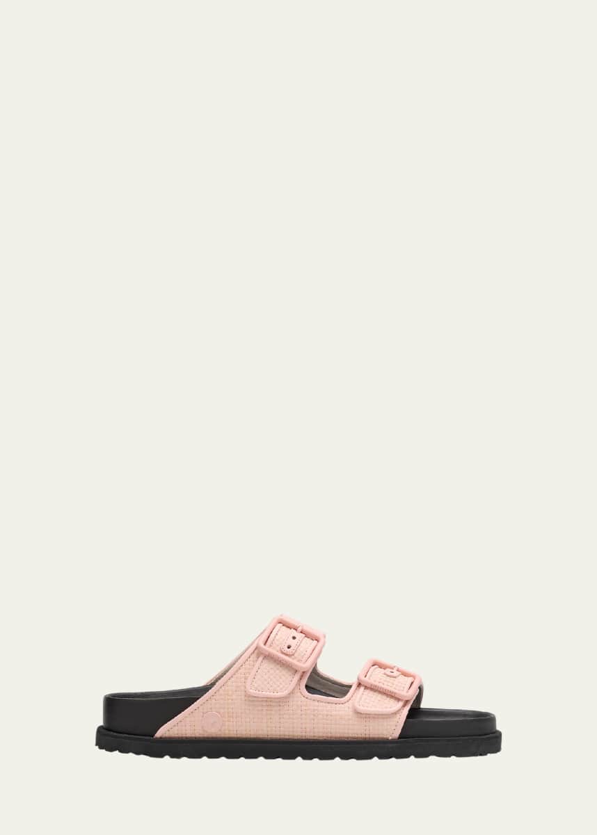 1774 Birkenstock Milano Raffia Dual-Buckle Slide Sandals