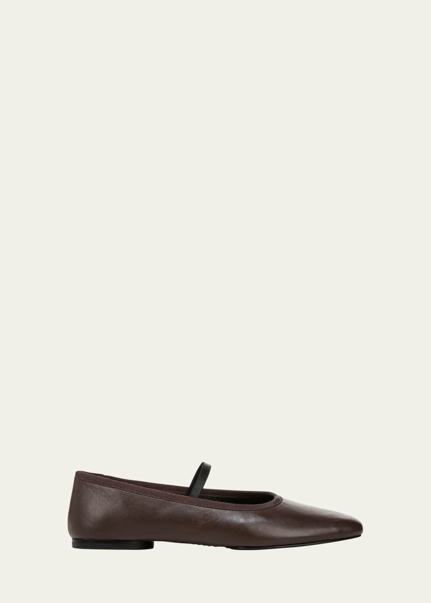 Vince Vivian Leather Mary Jane Ballerina Flats