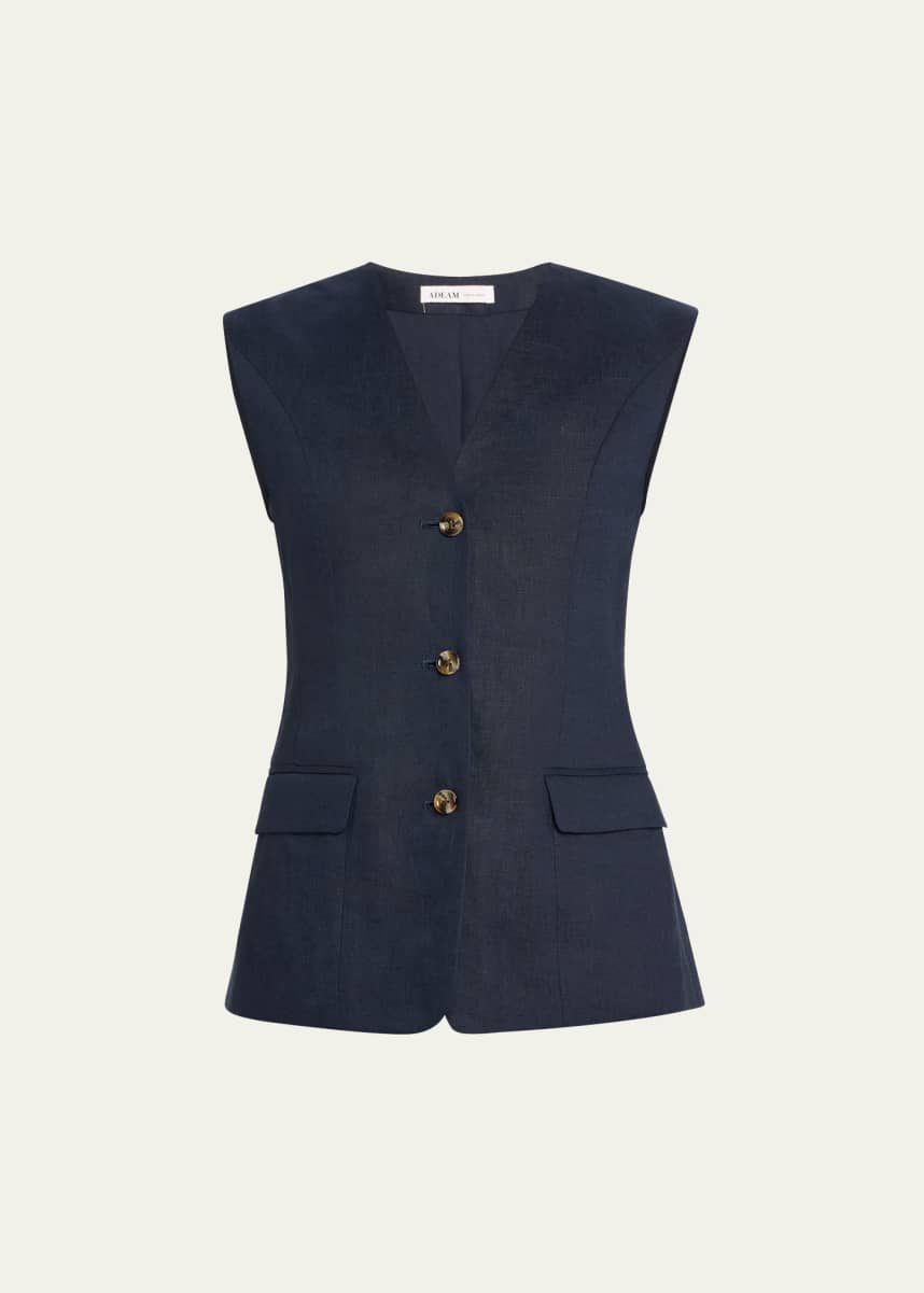 ADEAM Lucia Linen Vest Top