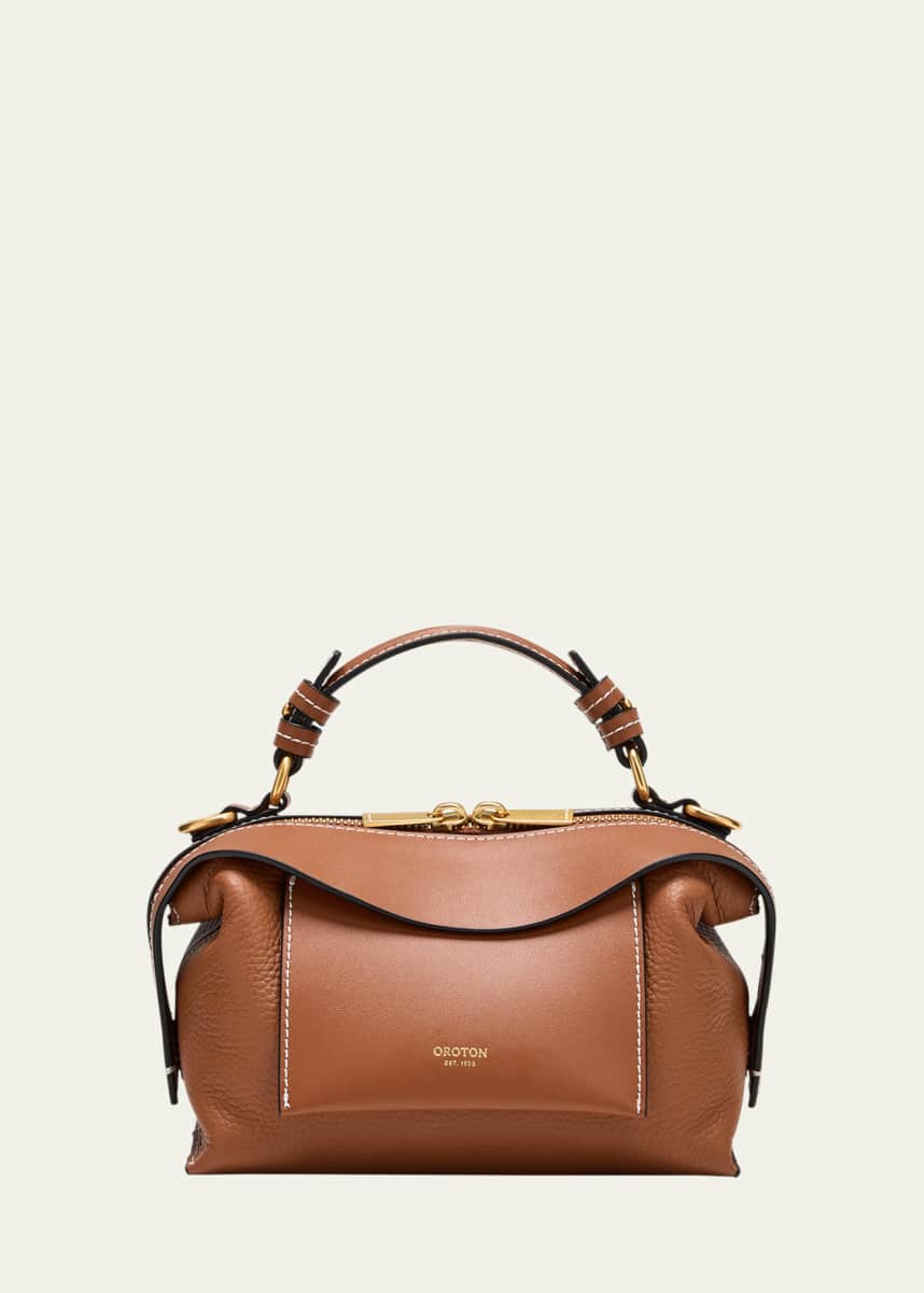Oroton Mica Mini Zip Leather Crossbody Bag