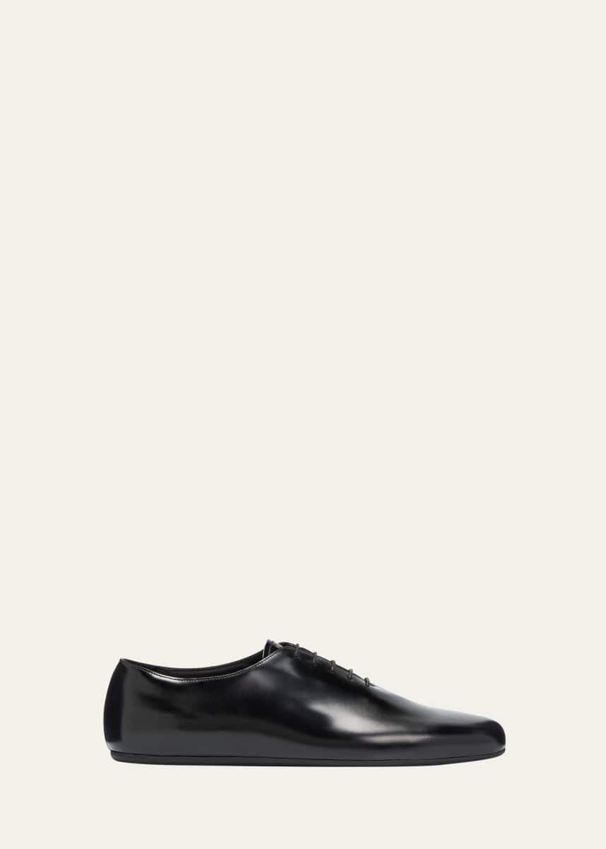 Prada Men's Analog Brushed Leather Oxfords