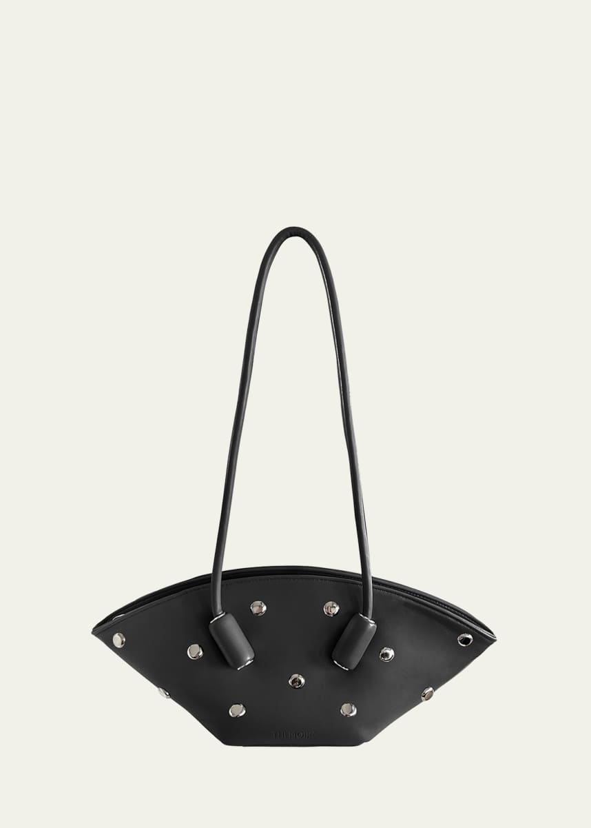 THEMOIRE Olimipa Studded Vegan Fabric Shoulder Bag
