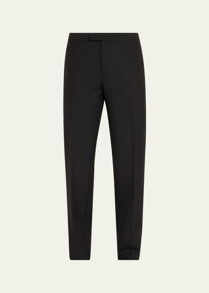 Versace Men's Wool-Mohair Tuxedo Pants