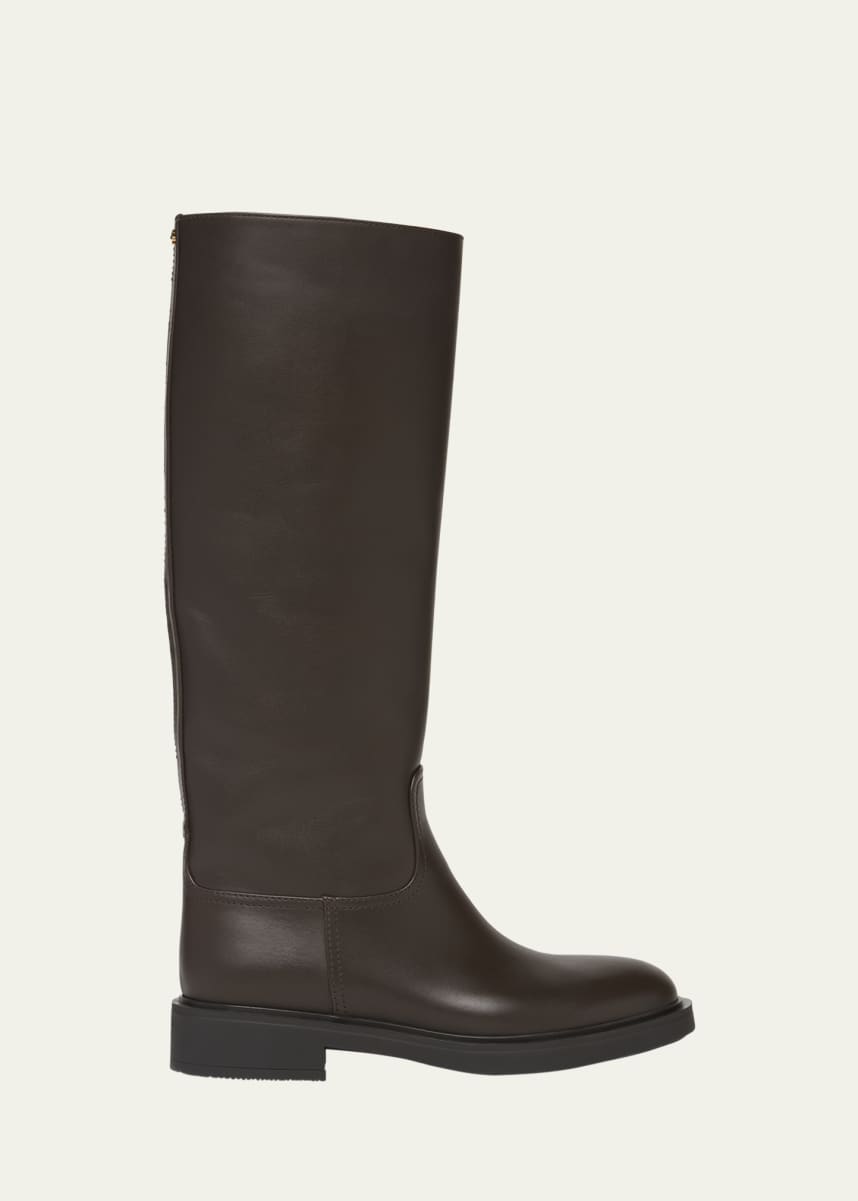 Gianvito Rossi Tall Leather Riding Boots