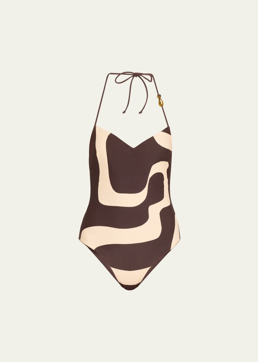 SIR New Wave V-Neck One-Piece Swimsuit