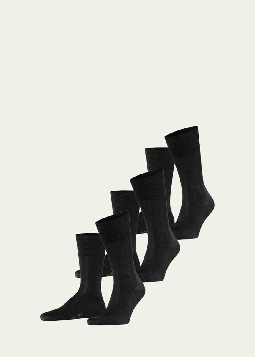 Falke Men's Tiago 3-Pack Crew Sock Bundle