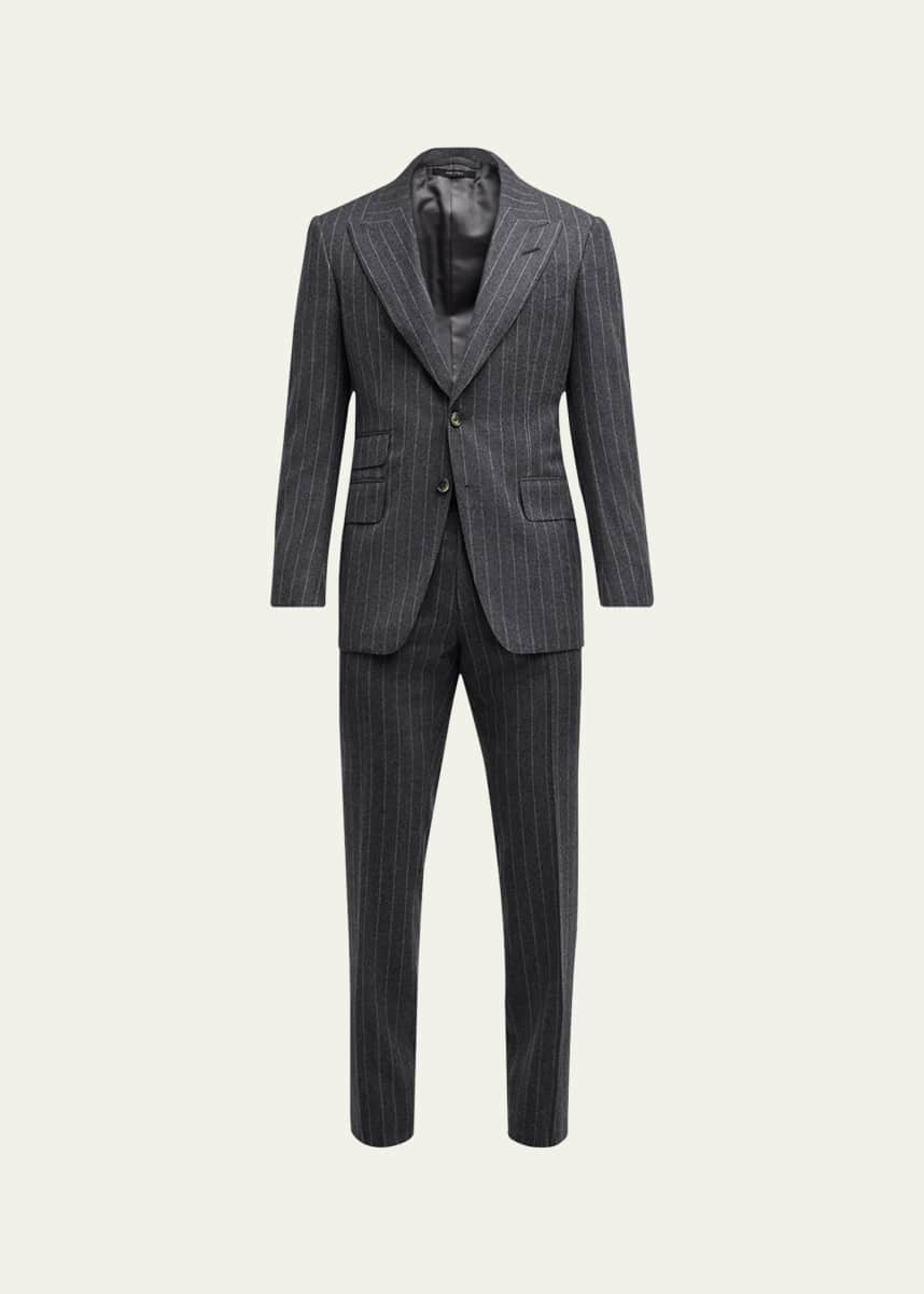 TOM FORD Men's Shelton Flannel Chalk Stripe Suit