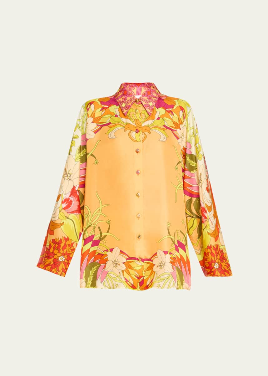 Camilla The Flower Child Society Silk Blouse