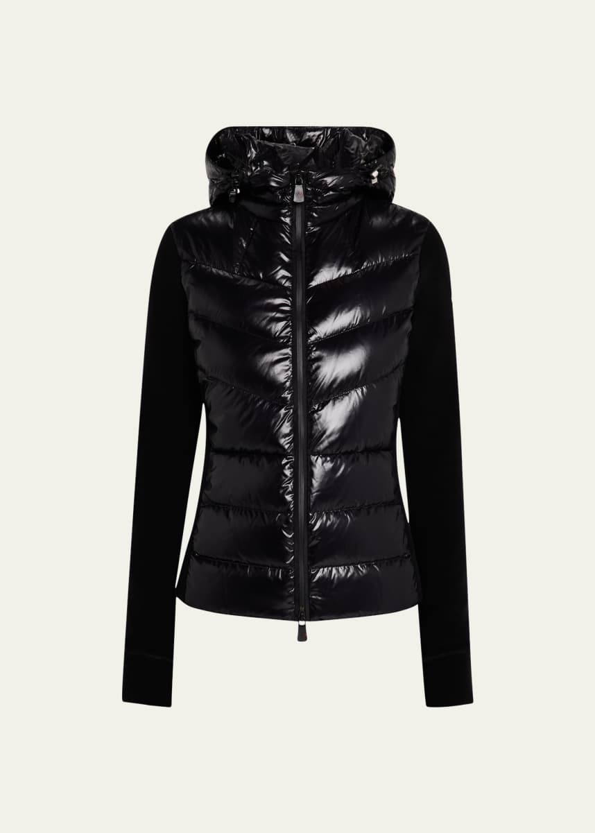Moncler Grenoble Puffer Polar Fleece Zip-Up Cardigan