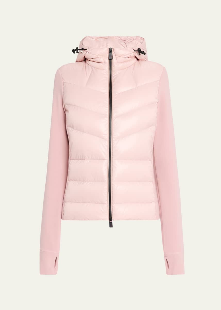 Moncler Grenoble Puffer Polar Fleece Zip-Up Cardigan