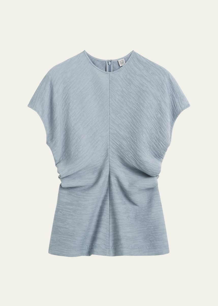 Toteme Slouch Waist Short-Sleeve Top