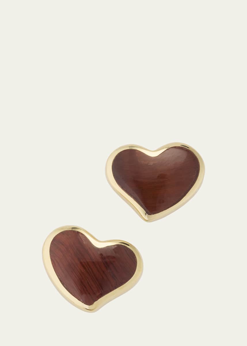 Jan Leslie Heart Stud Earrings