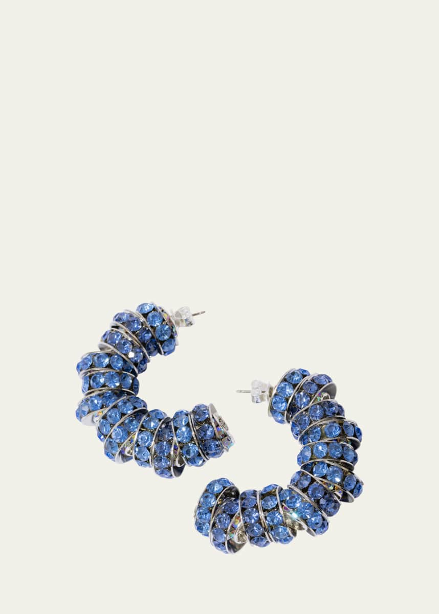 PEARL OCTOPUSS.Y Fat Crystal Hoop Earrings