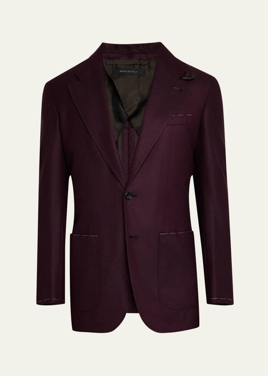 Brioni Men's Wool-Silk Twill Sport Coat