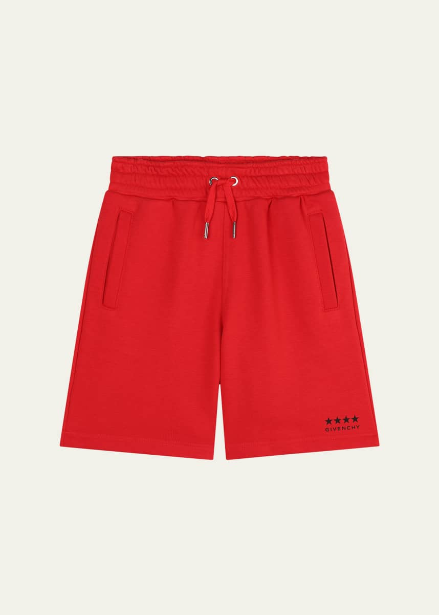 Givenchy Boy's 4G Drawstring Shorts, Size 4-6
