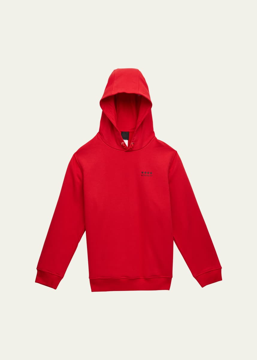 Givenchy Boy's Logo-Print 4G Emblem Hoodie, Size 8-14