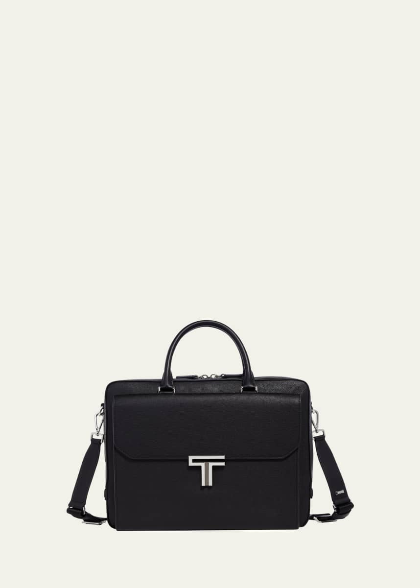 TUMI Vincenzo Zip Leather Briefcase