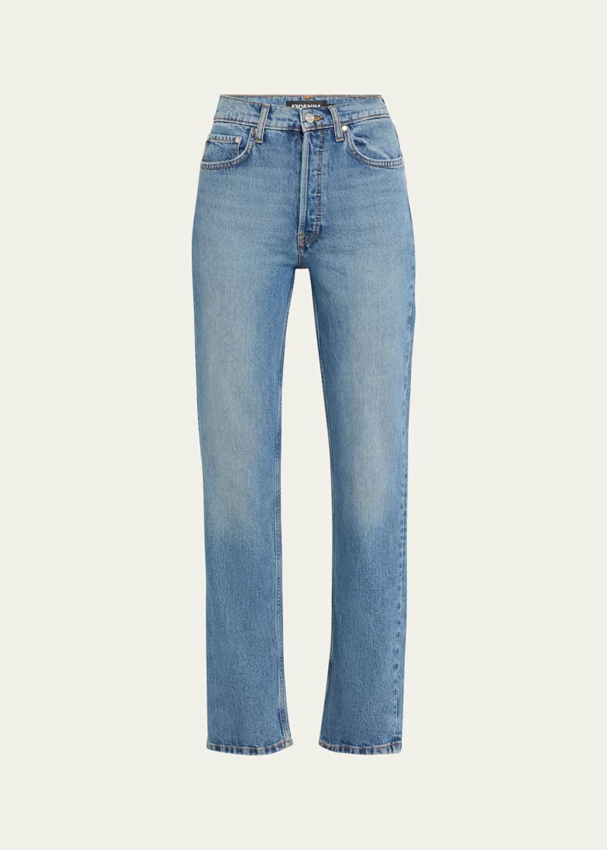EB DENIM High-Rise Straight Jeans