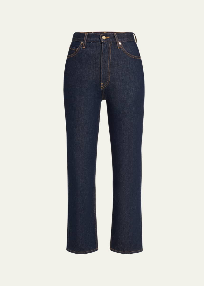 Ulla Johnson The Agnes Cropped Straight-Leg Denim Jeans