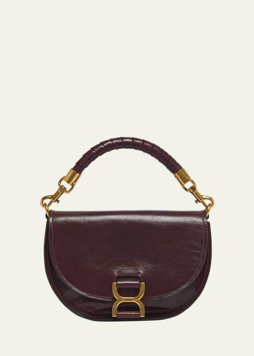 Chloe Marcie Flap Crossbody Bag in Shiny Calfskin