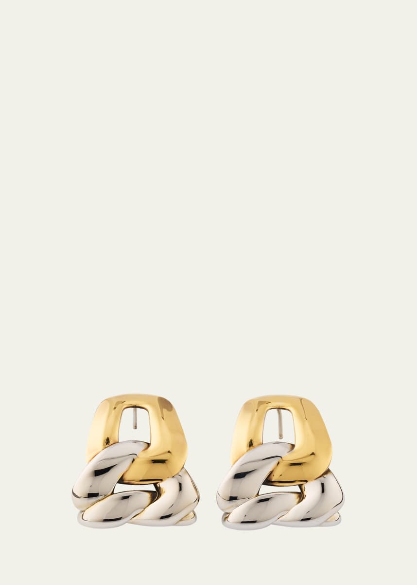 McQueen Two-Tone Chain Earrings