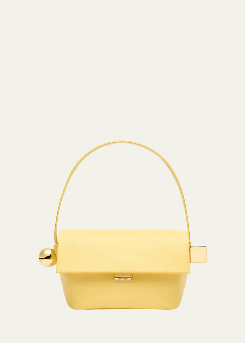 Jacquemus Le Rond Carre Leather Shoulder Bag