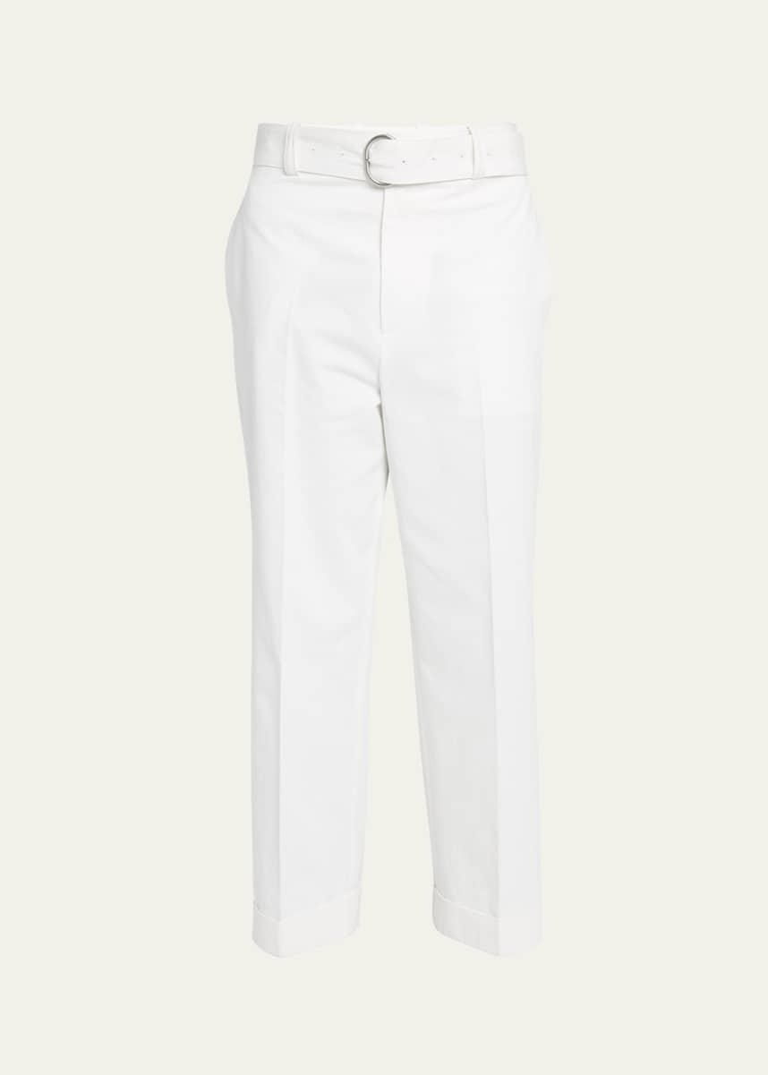 Jil Sander Men's Belted Cropped Trousers