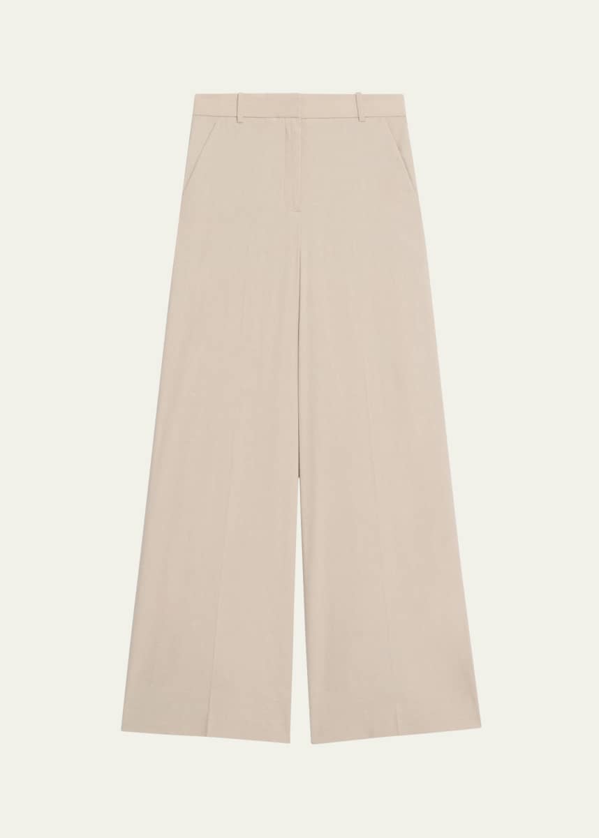 Theory Good Crunch High-Waist Wide-Leg Trousers