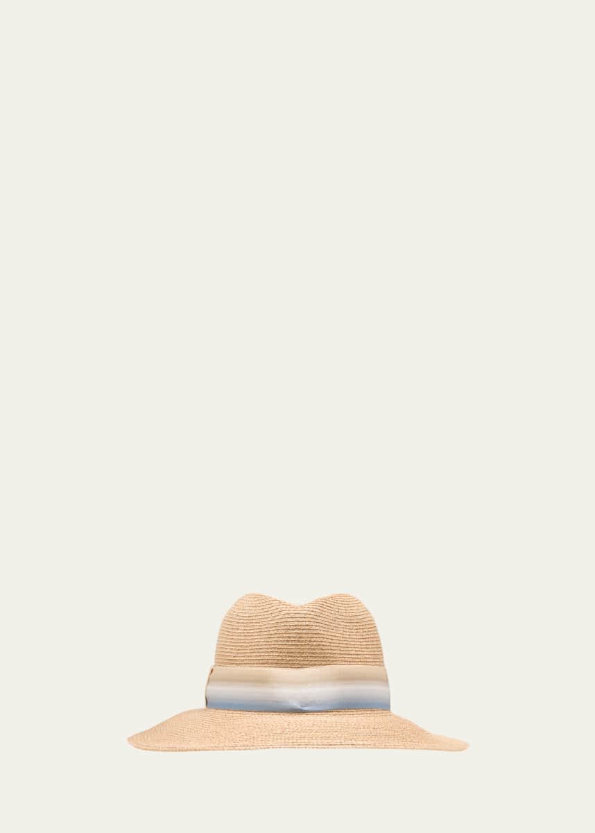 Eugenia Kim Courtney Hemp Fedora With Striped Band