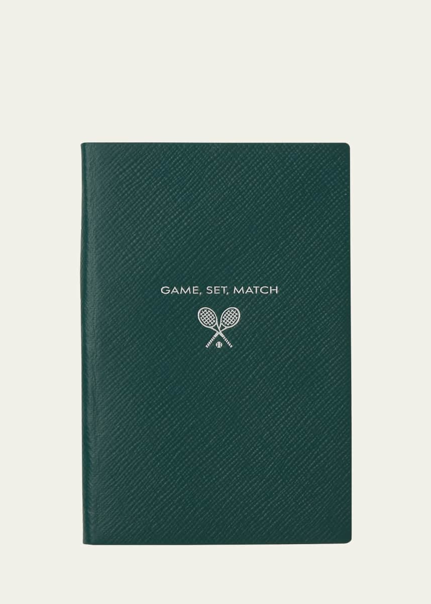Smythson "Game, Set, Match" Panama Leather Chelsea Notebook