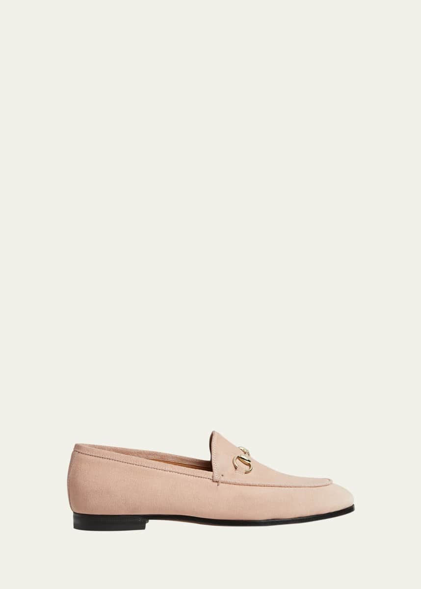 Gucci Jordaan Suede Horsebit Loafers