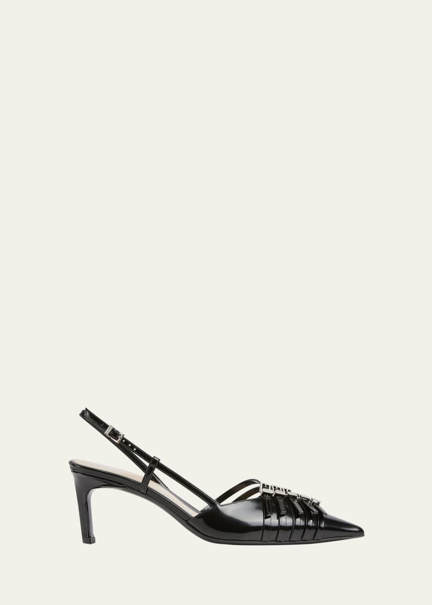 Gucci Regent Leather Buckles Slingback Pumps - Bergdorf Goodman