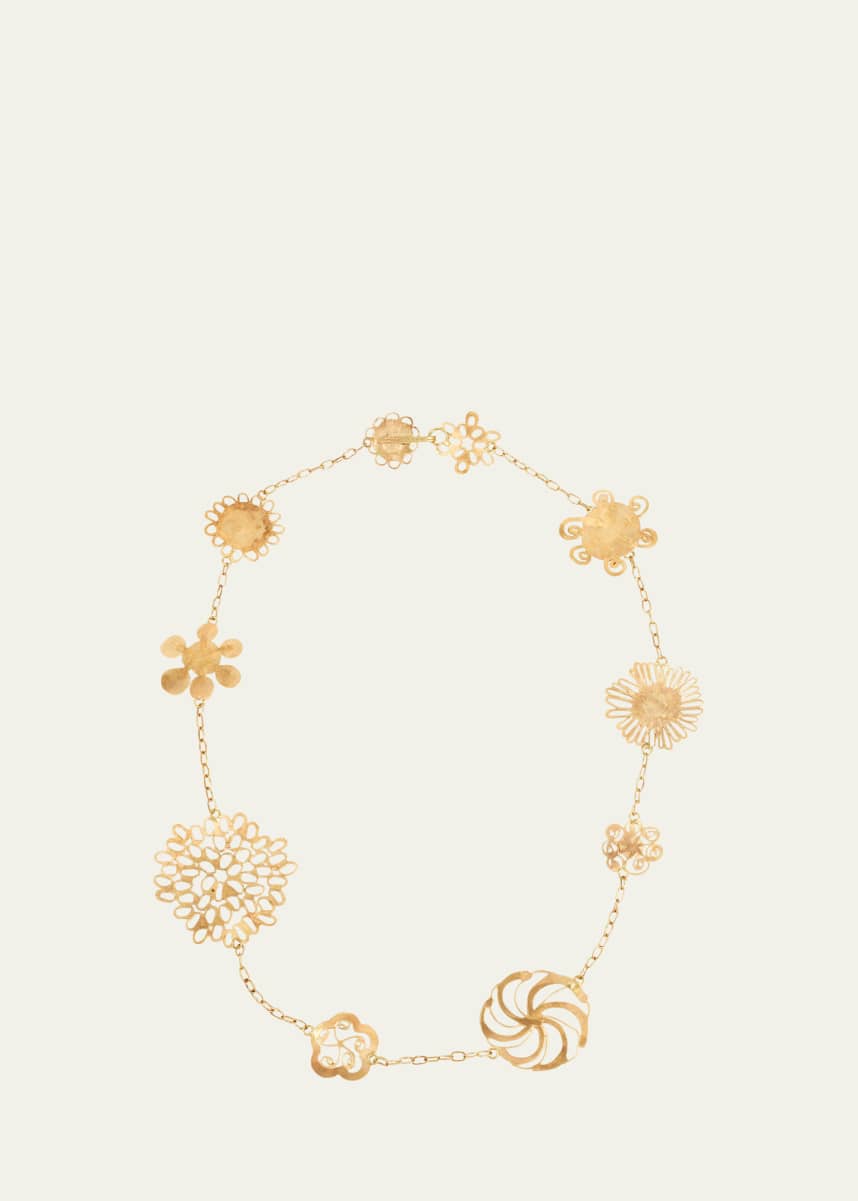 JUDY GEIB 18K Yellow Gold Short Erewhon Necklace, 17"L