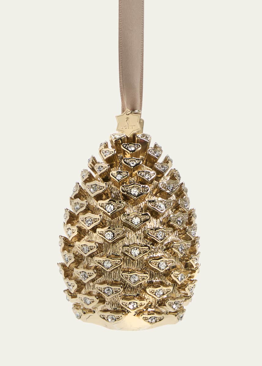 L'Objet Pinecone 24K Gold-Plated Christmas Ornament