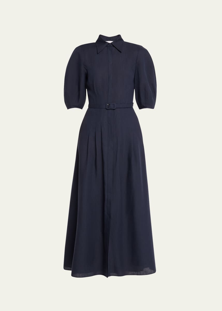 Gabriela Hearst Maude Belted Shirt Dress
