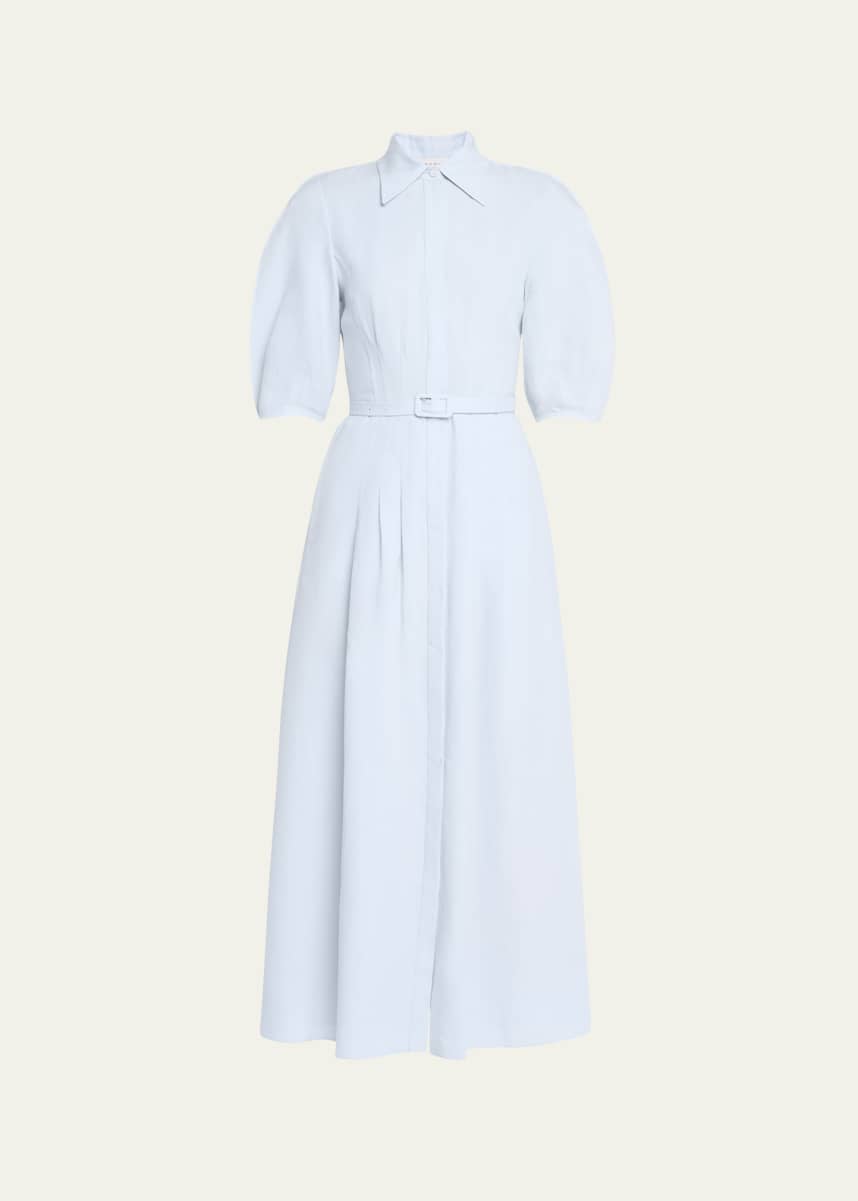 Gabriela Hearst Maude Belted Shirt Dress