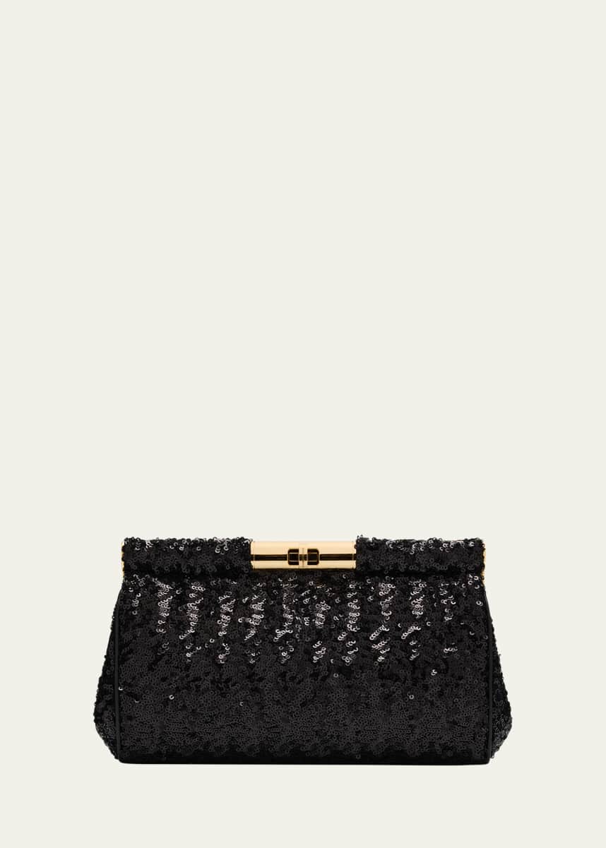 Dolce&Gabbana Marlene Medium Sequined Clutch Bag