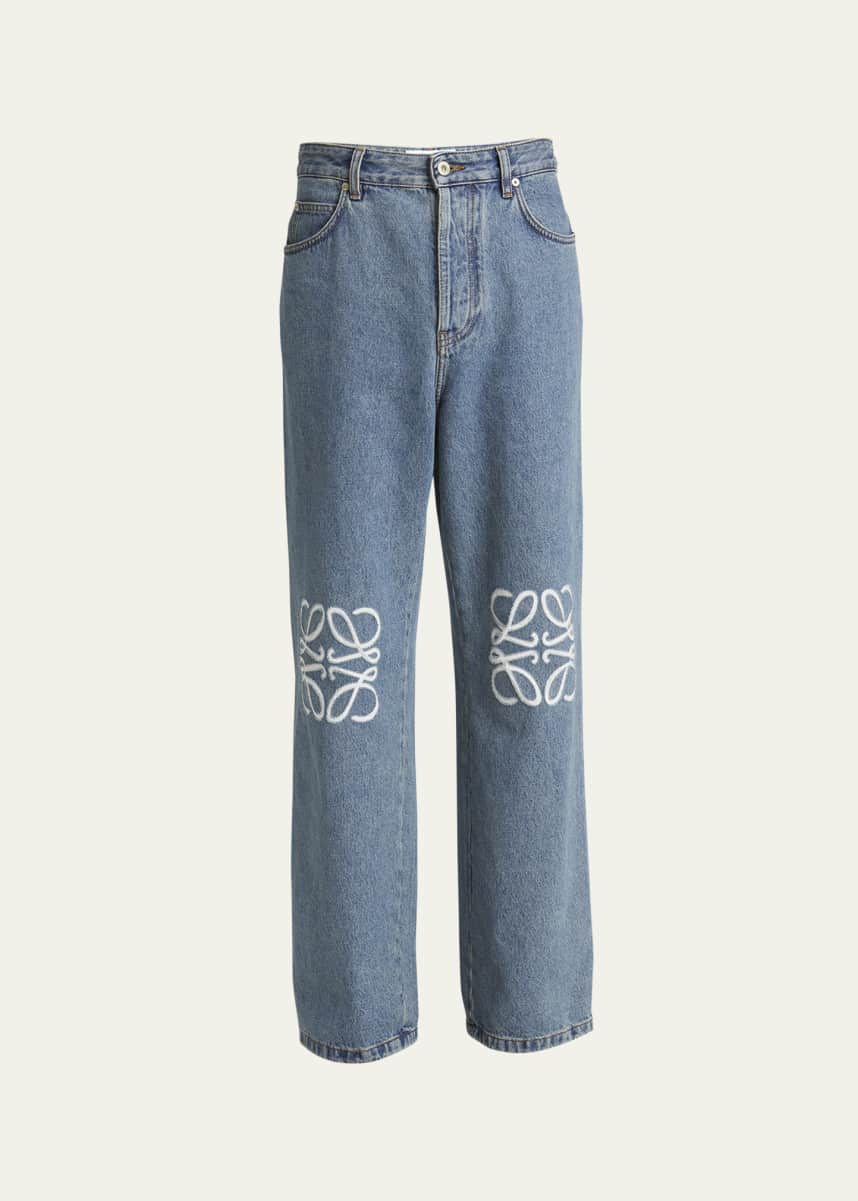 Loewe Men's Anagram Straight-Leg Jeans