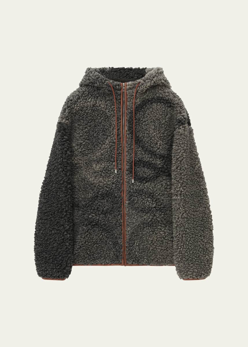 Loewe Men's Sherpa Anagram Hooded Jacket