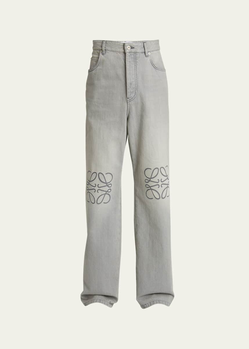 Loewe Men's Anagram Straight-Leg Jeans