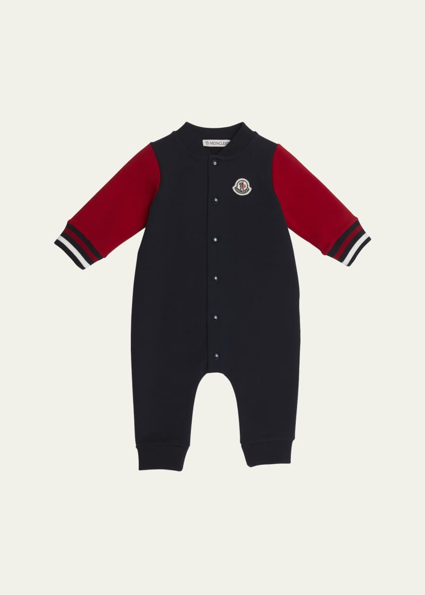 Moncler Boy's Embroidered Bell Coverall, Size Newborn-24M