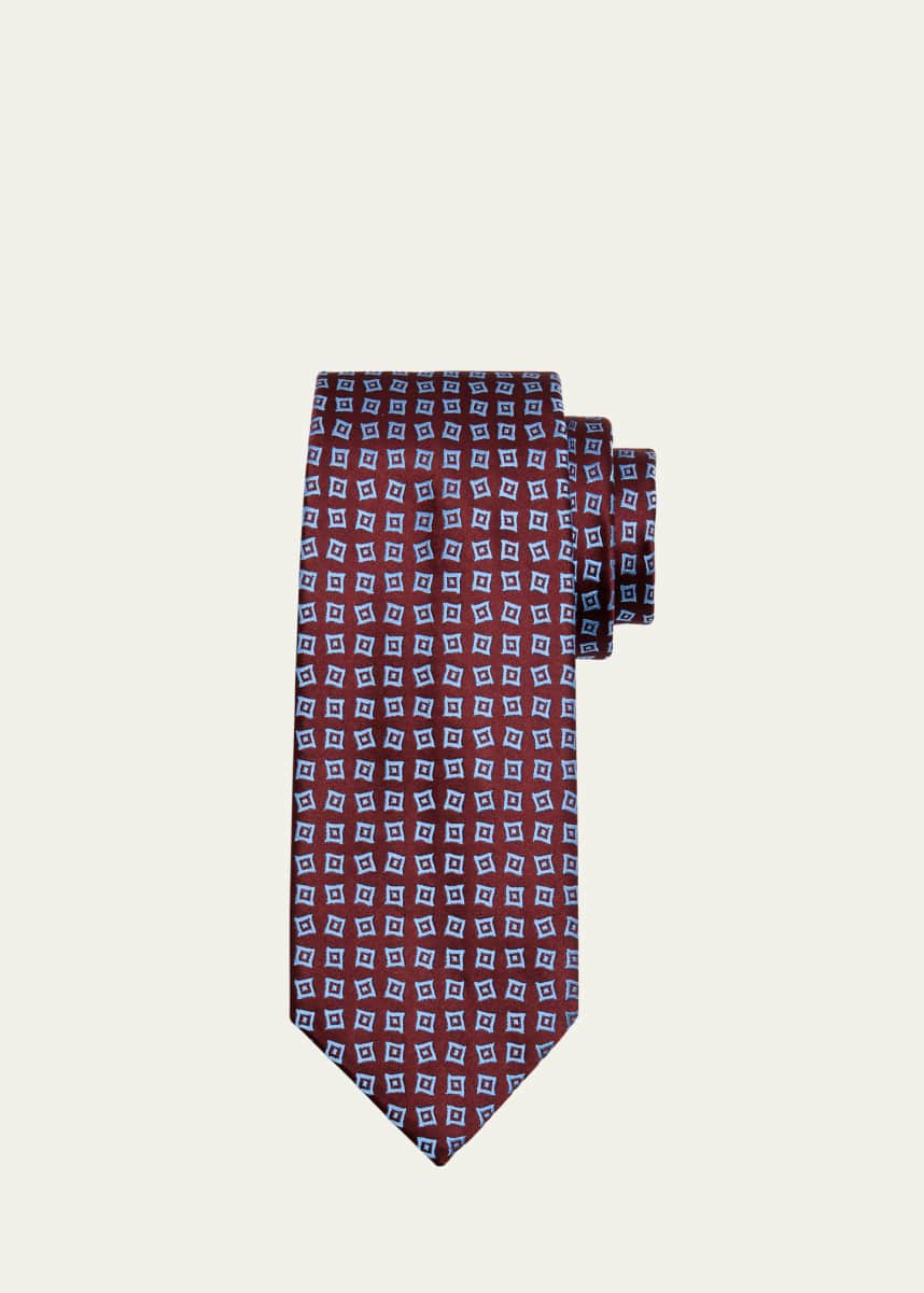 Charvet Men's Geometric Square Silk Tie