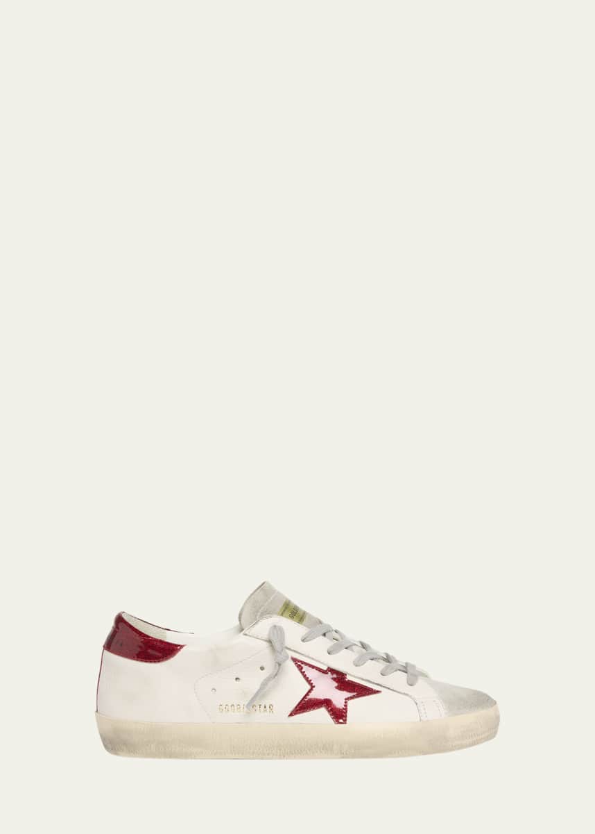 Golden Goose Super Star Glitter Suede Low-Top Sneakers