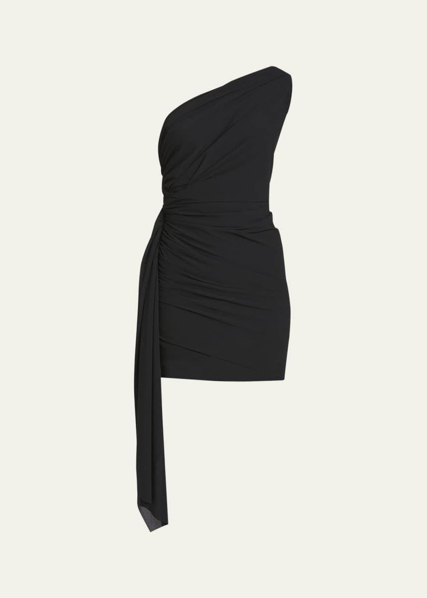 Balenciaga Twisted One-Shoulder Mini Dress