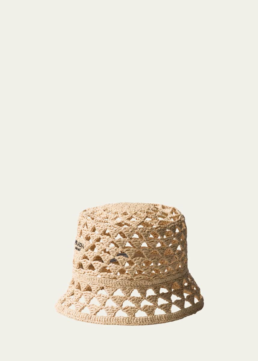 Prada Triangle Cutout Bucket Hat