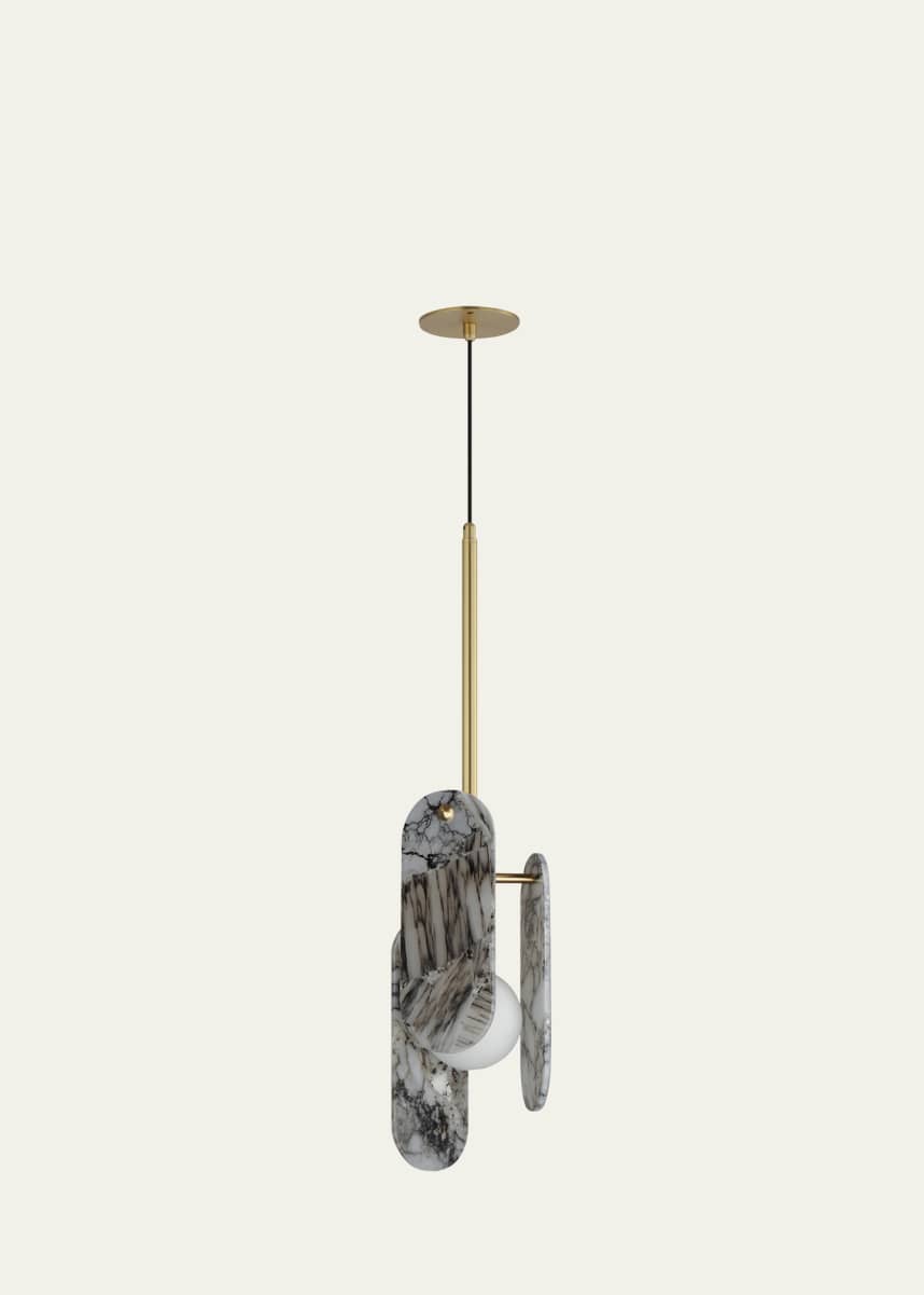 Studio M Megalith Stone Striae Arya 30" Pendant