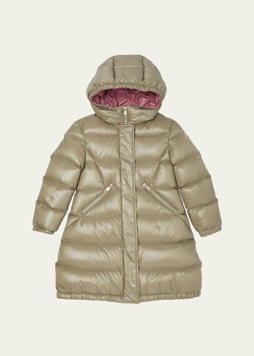 Moncler Girl's Bellevue Long Coat, Size 8-14